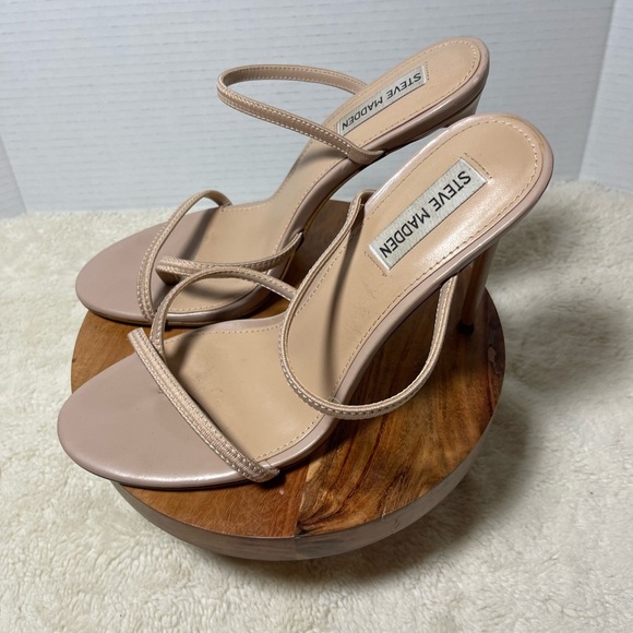 Steve Madden Nude Strappy Heels - Picture 6 of 10
